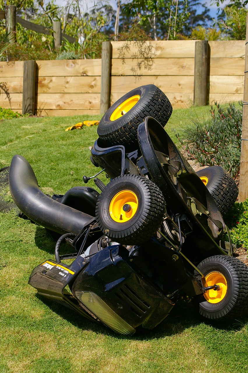 mower lawn accident free photo
