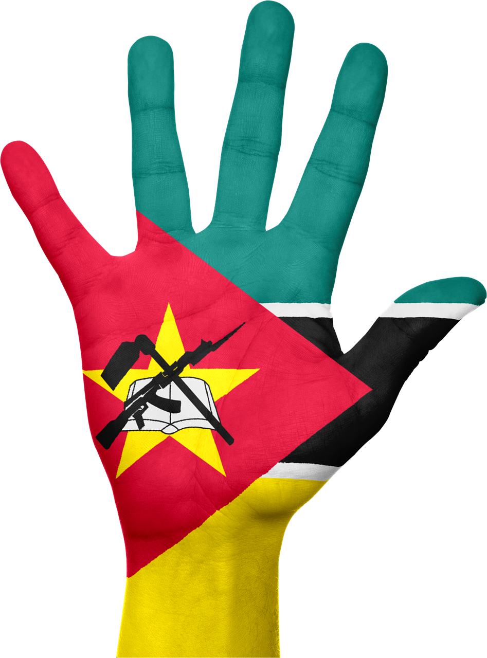 mozambique hand flag free photo