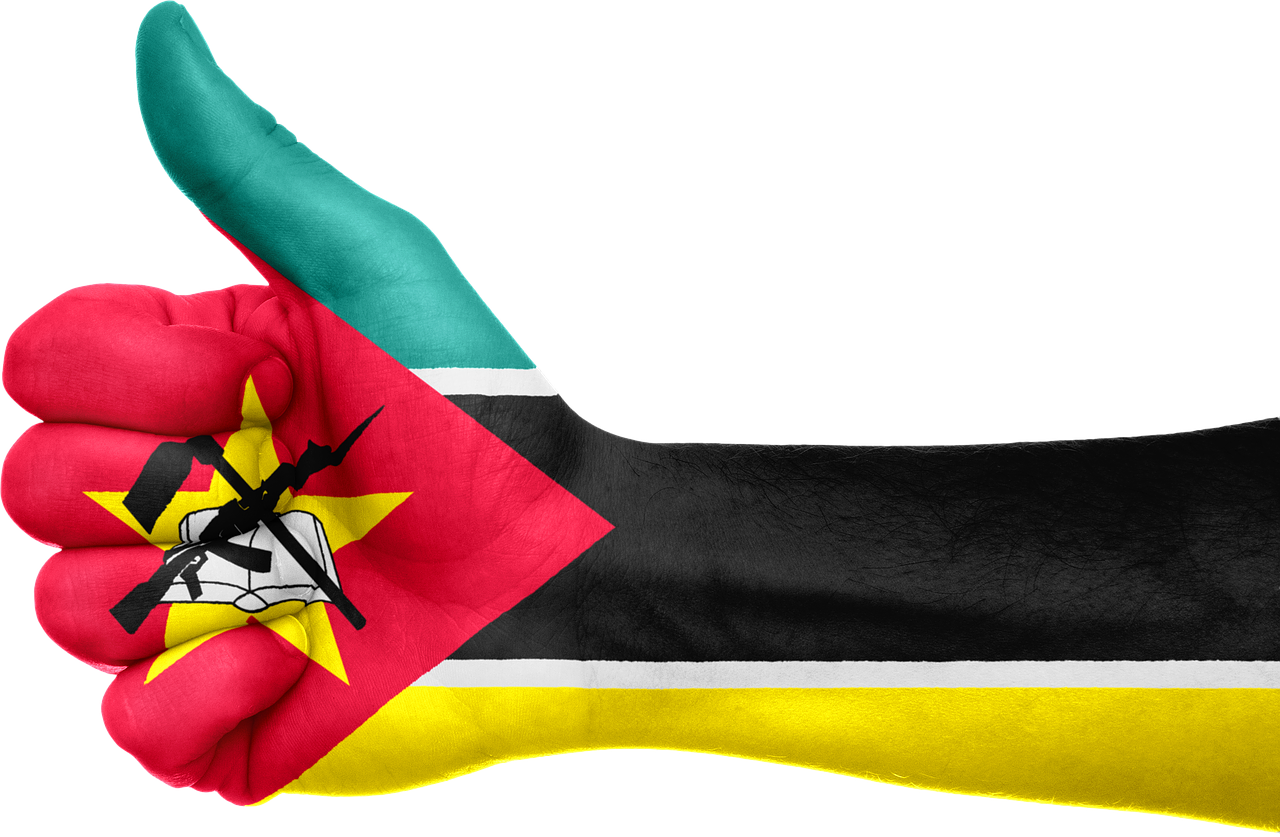 mozambique hand flag free photo