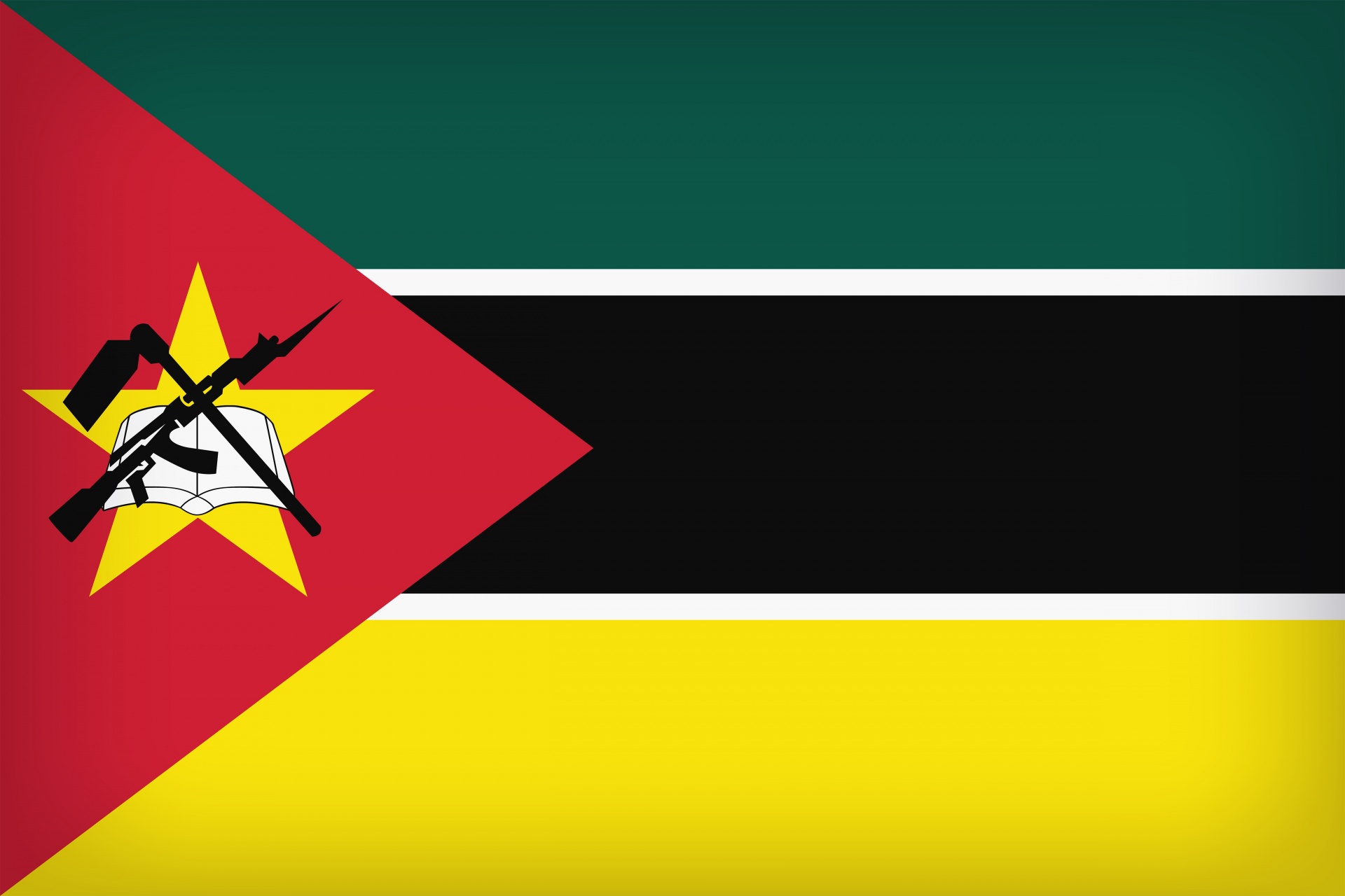 mozambique flag country colorful free photo
