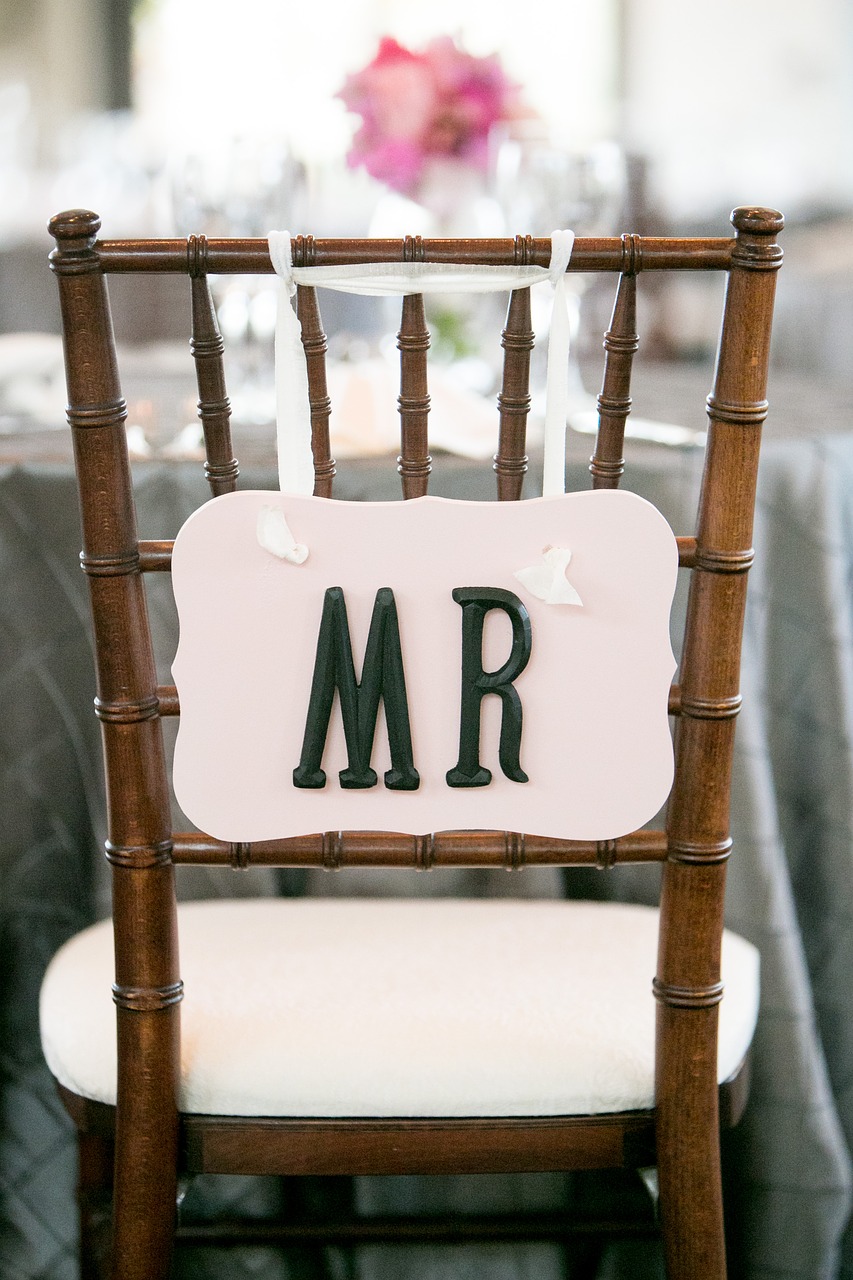 mr wedding chair free photo