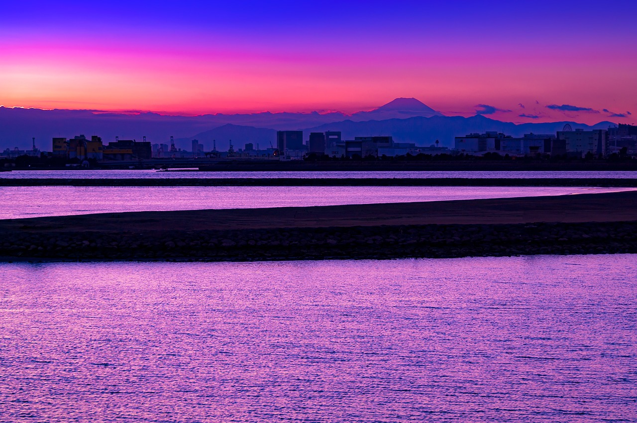 mt fuji sea water free photo