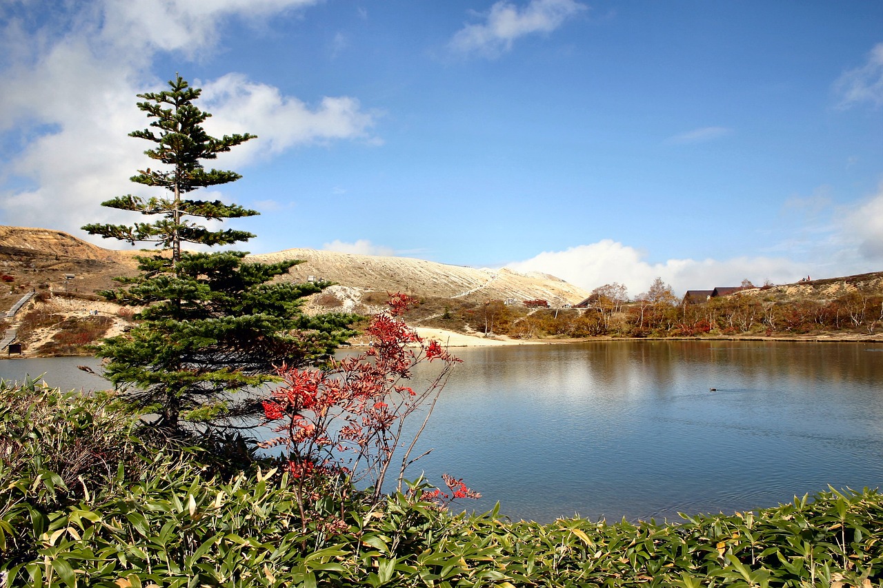 mt shirane pond mountain free photo