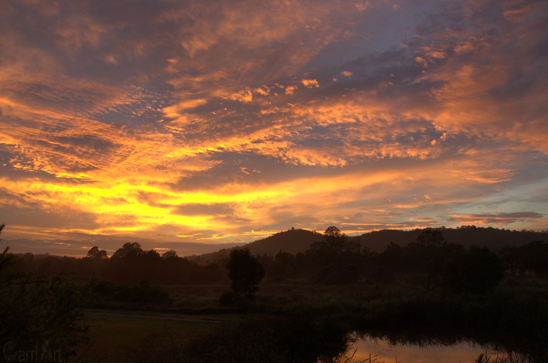 mountain water sunrise free photo