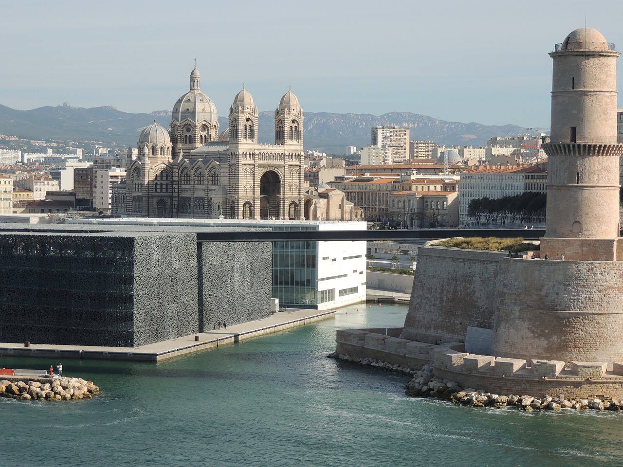 mucem marseille sea free photo