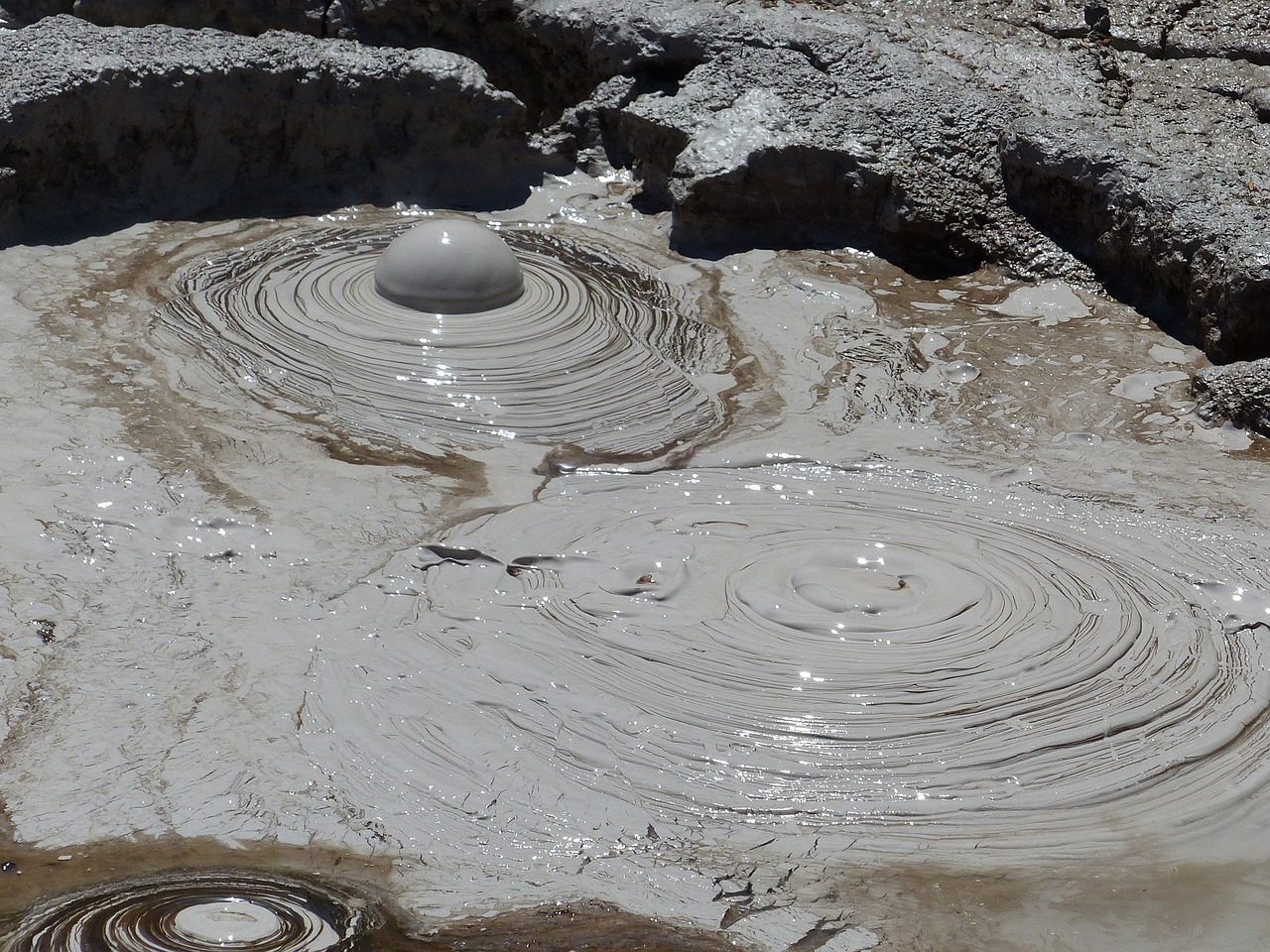 mud volcano grey free photo