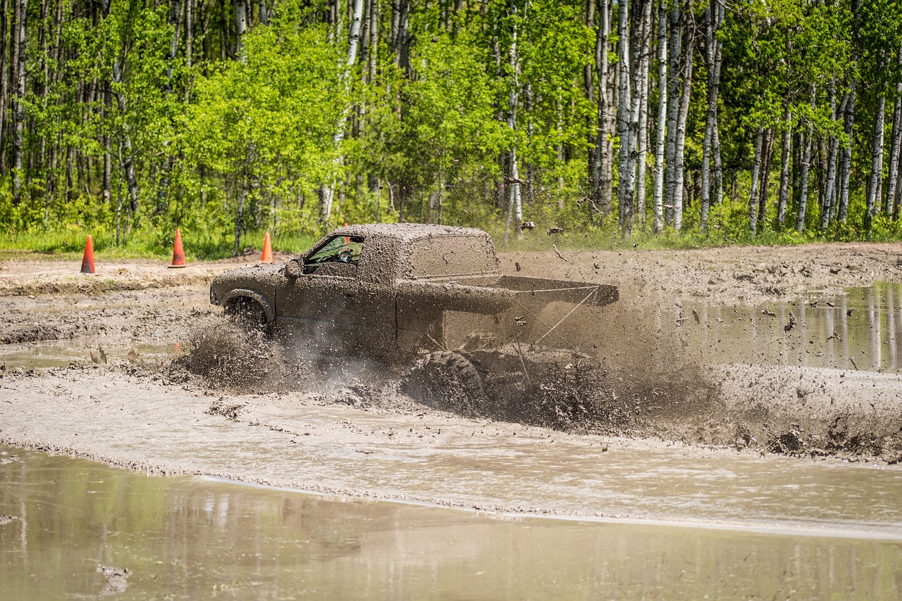 mud bog truck dirty free photo