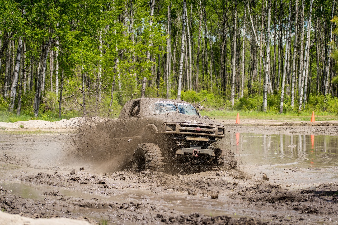 mud bog truck dirty free photo