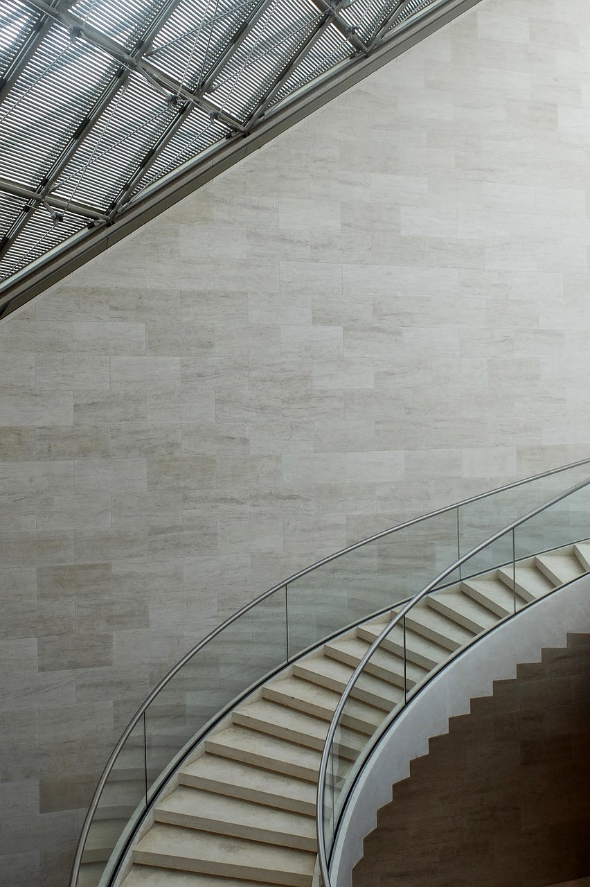 mudam luxembourg staircase free photo