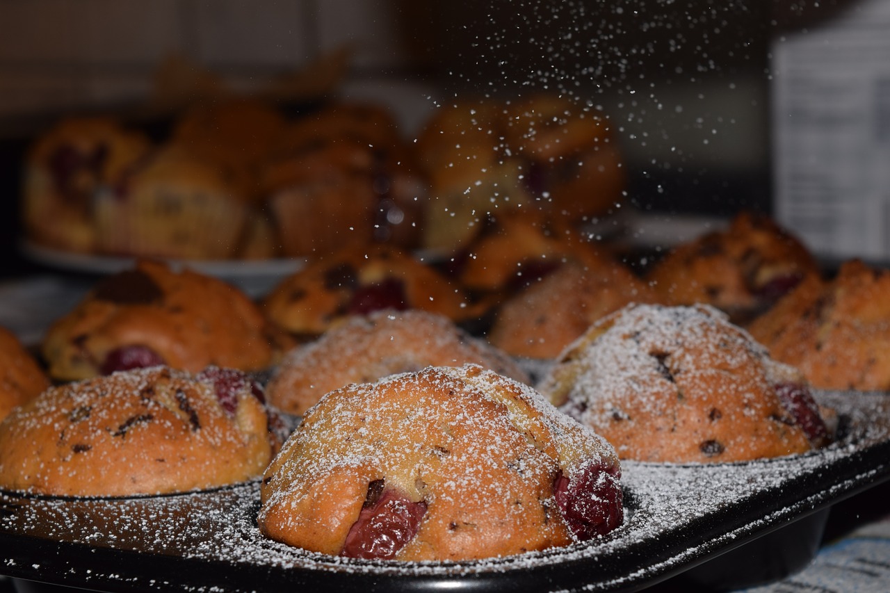 muffin cherry muffin bake free photo