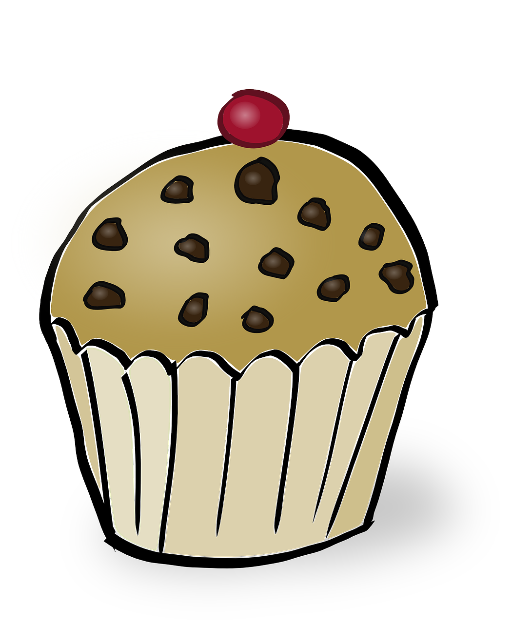 muffin cherry chocolate chip free photo