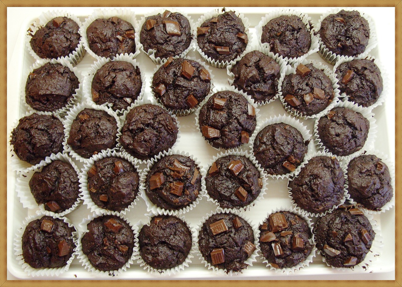 muffin chocolate chip muffins cake free photo