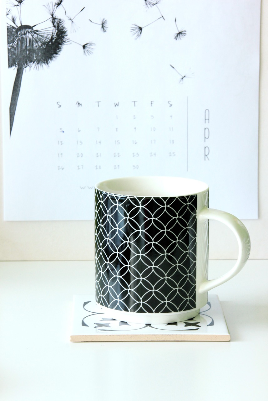 mug work desk calendar free photo