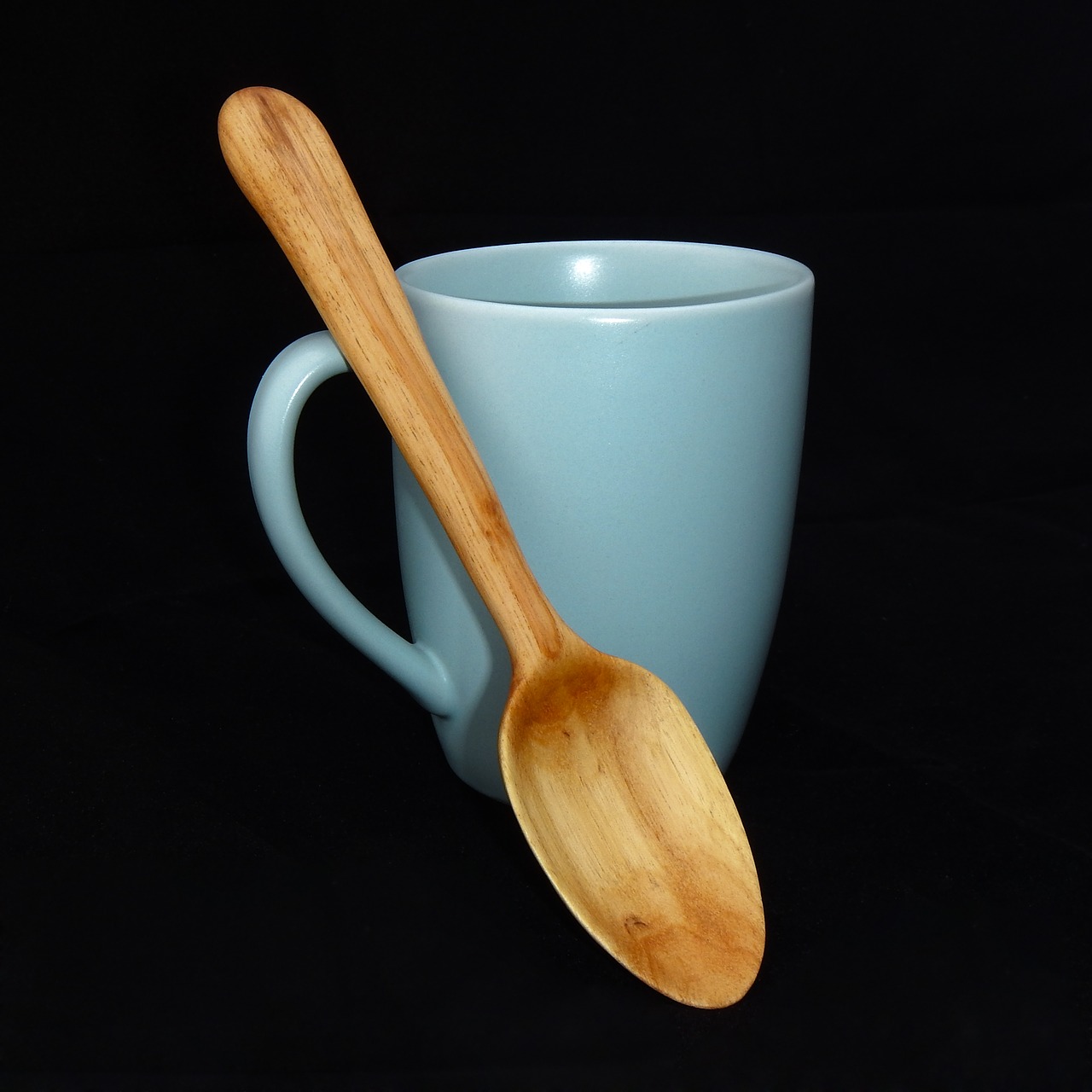 mug spoon carved spoon free photo