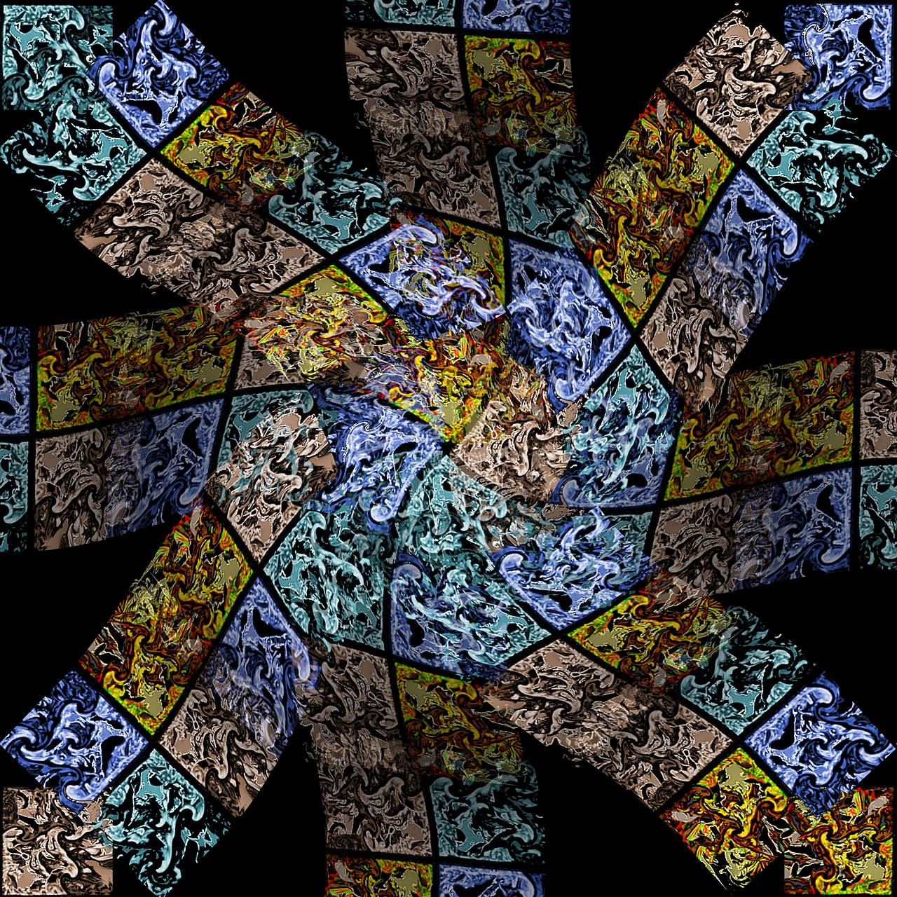 multi-color tile twirl free photo