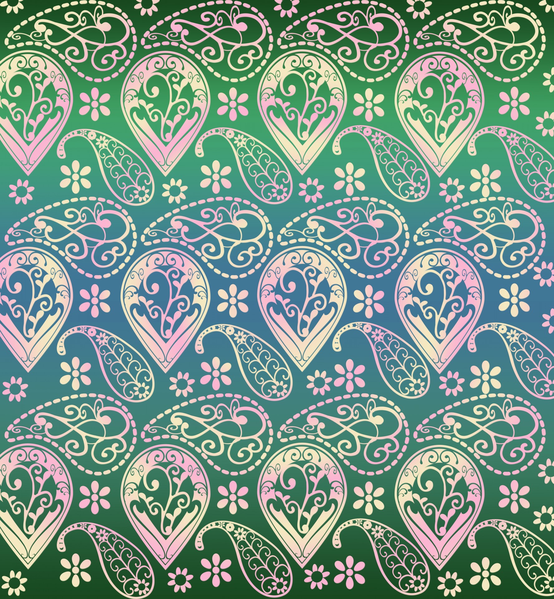 Edit Free Photo Of Multi Colored Paisley Pattern Paper mandala paisley 