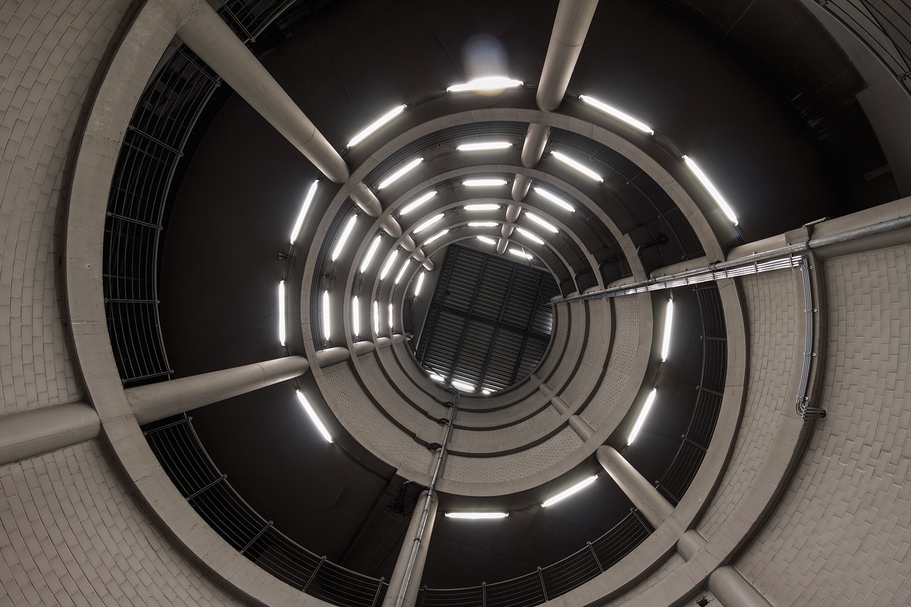 car park spiral dark free photo