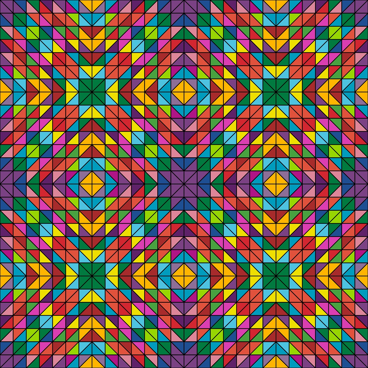 Multicolored Colors Colorful Triangle Pattern Free Image From Needpix Com