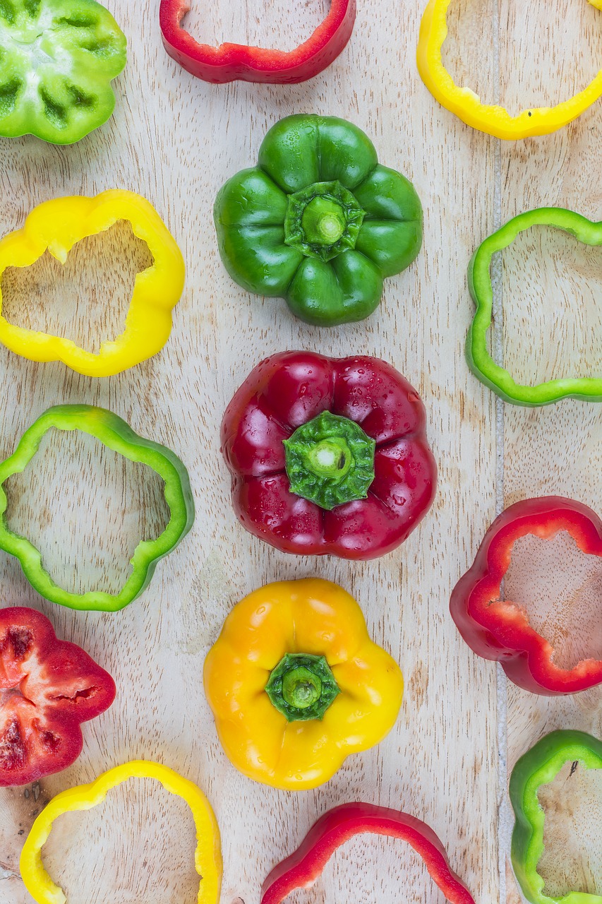 multicolored  sweet  pepper free photo