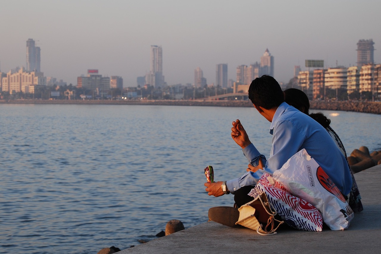 mumbai seafront asia free photo