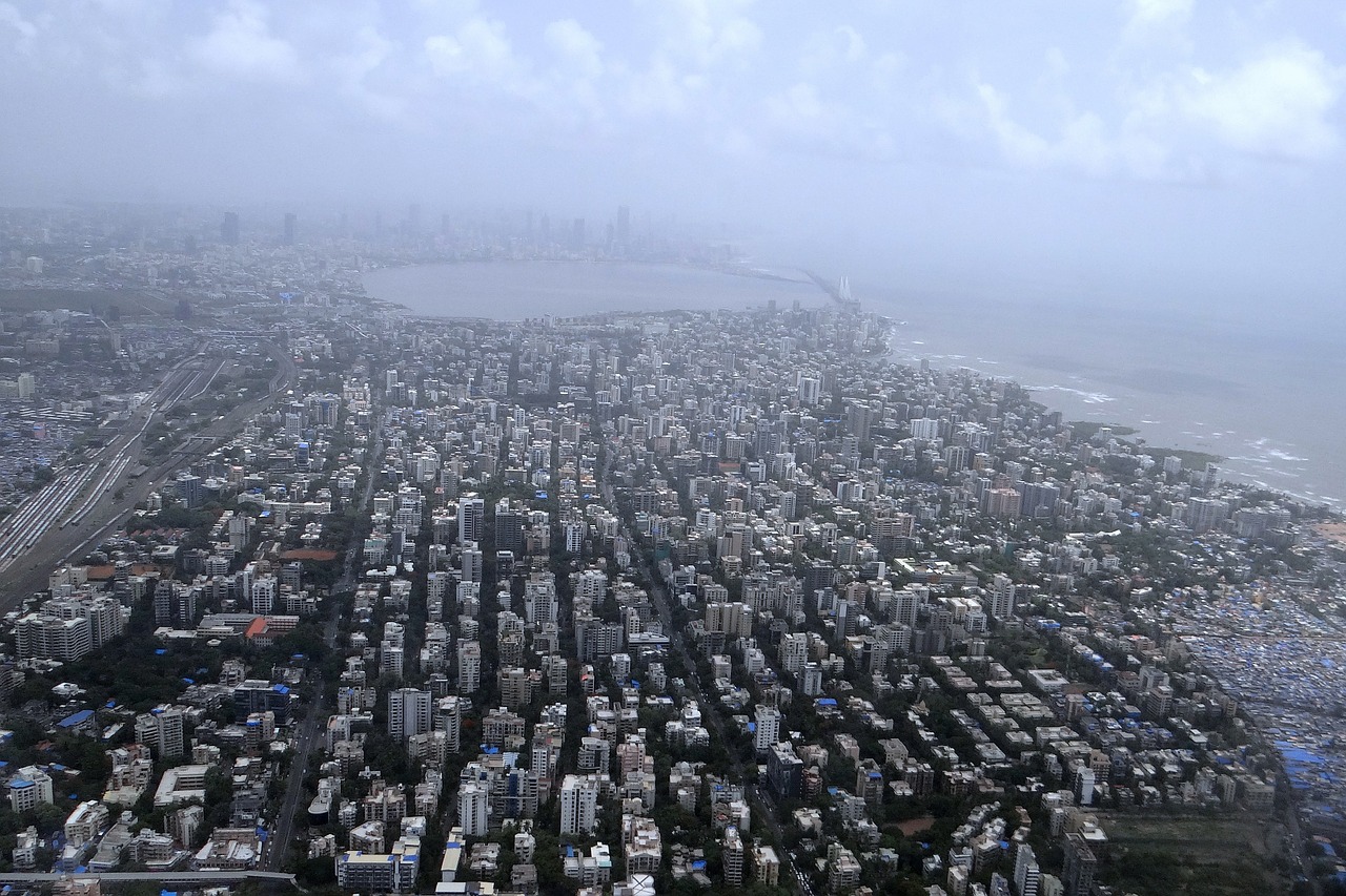 mumbai aerial view sea coast free photo
