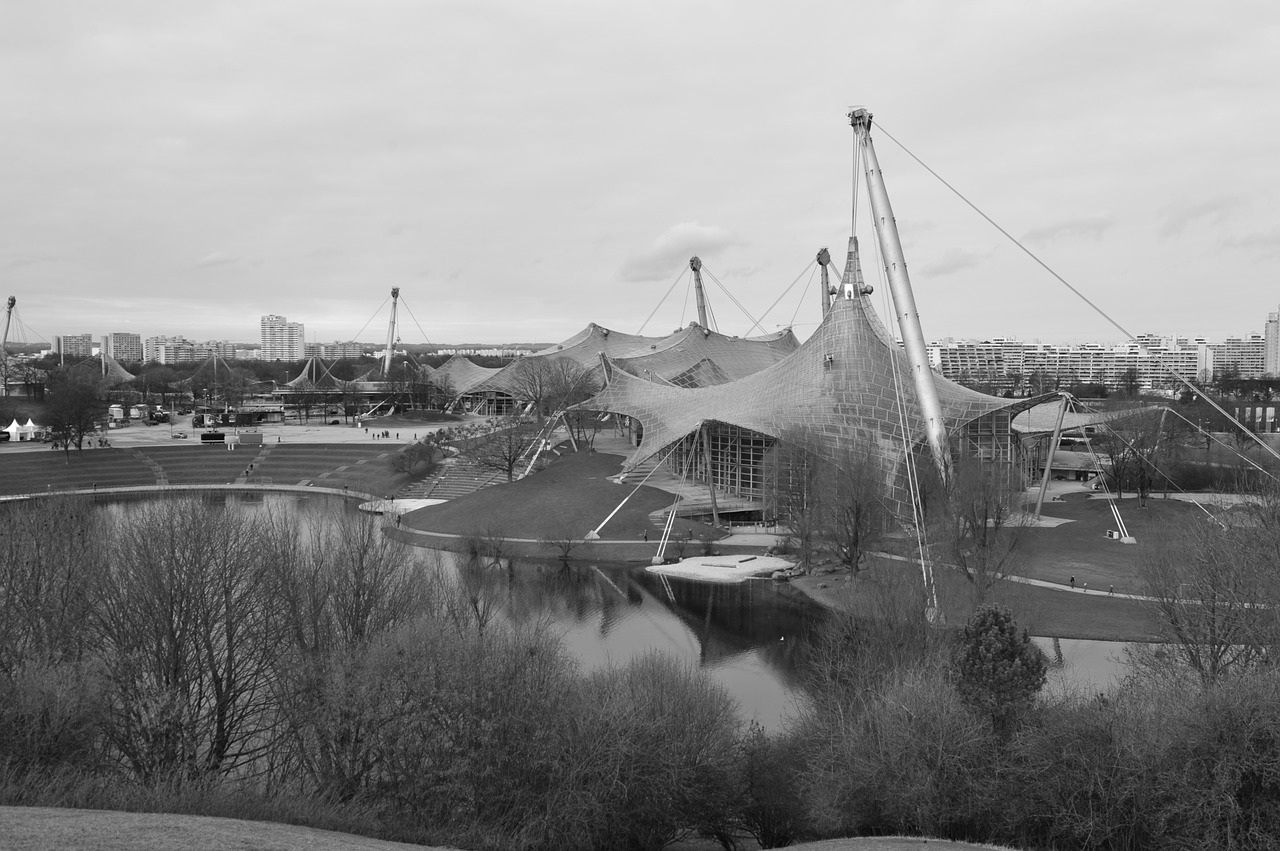 munich olympic park water free photo