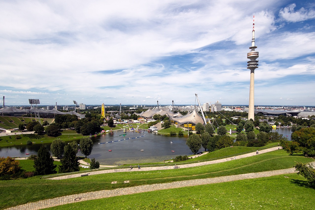 Edit free photo of Munich,olympic park,olympic stadium,tv tower,tower ...