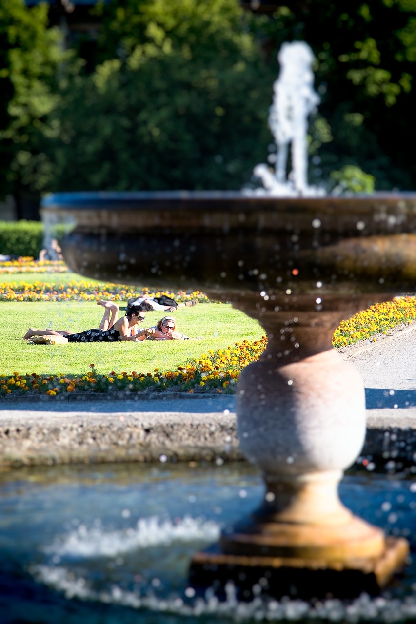 munich courtyard garden summer free photo