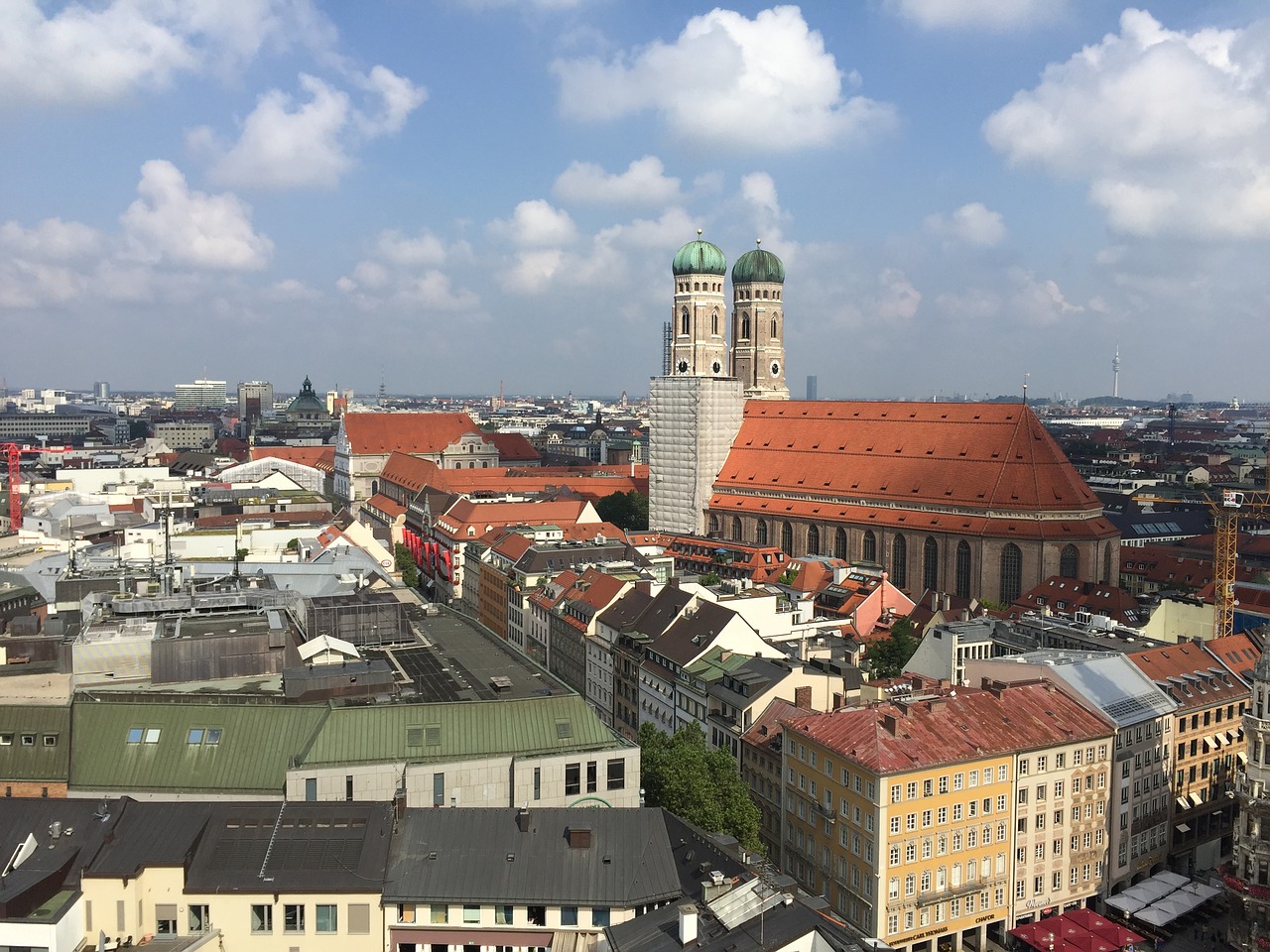 munich panorama frauenkirche free photo