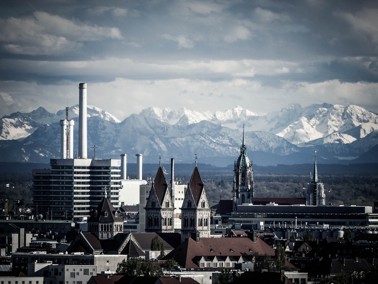 munich office window free photo