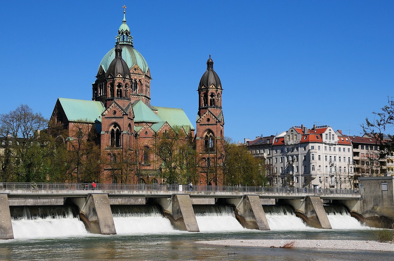 munich luke's church isar free photo