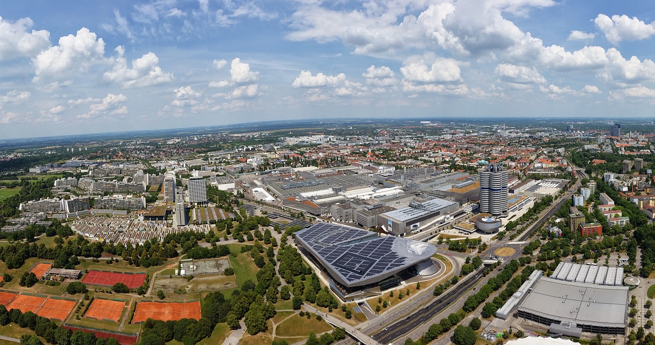 munich aerial view city free photo