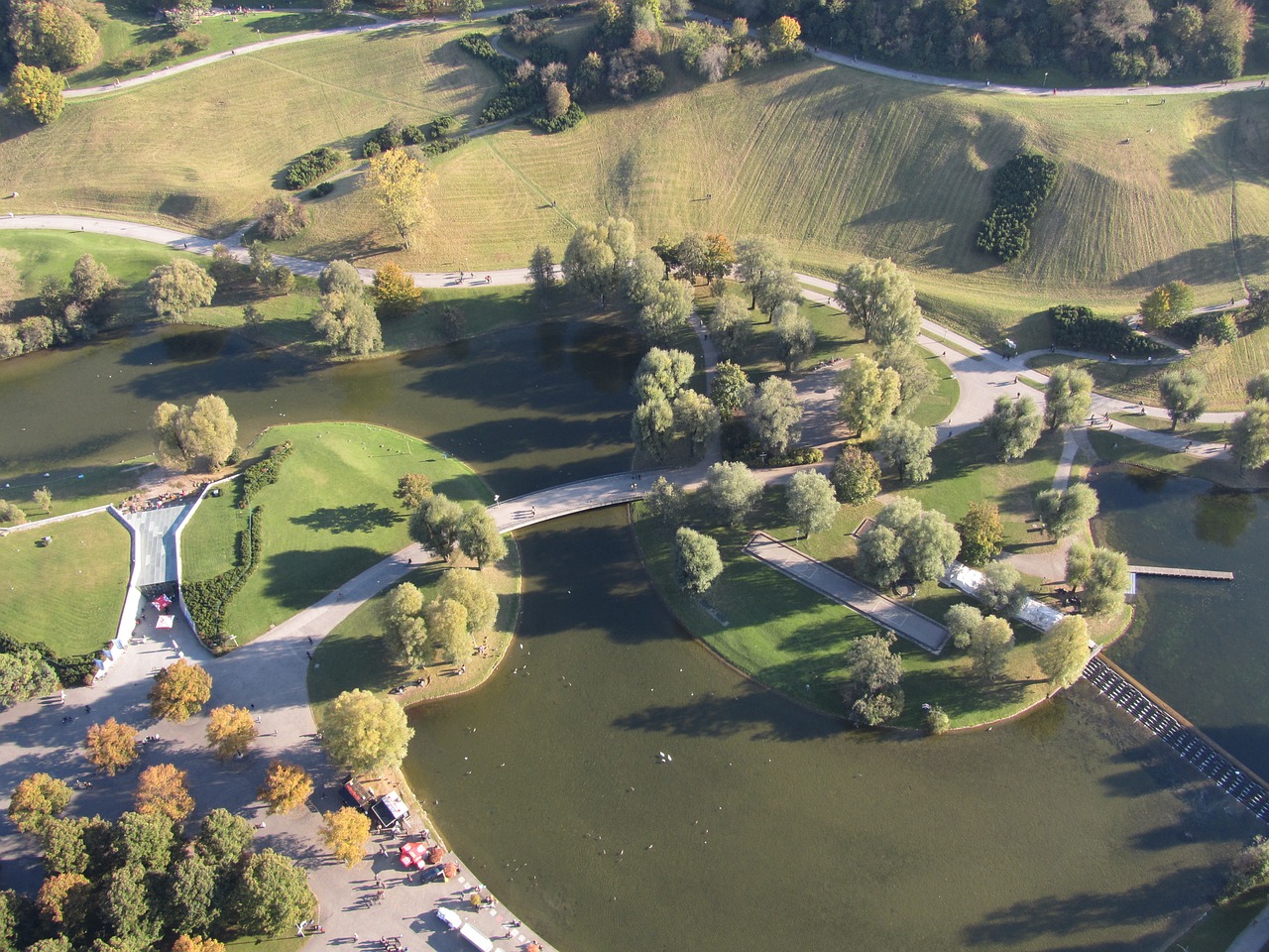 munich park aerial view free photo