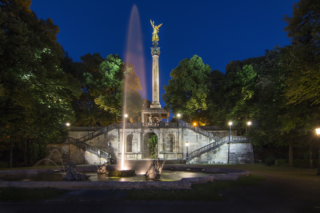 munich angel of peace munich night free photo