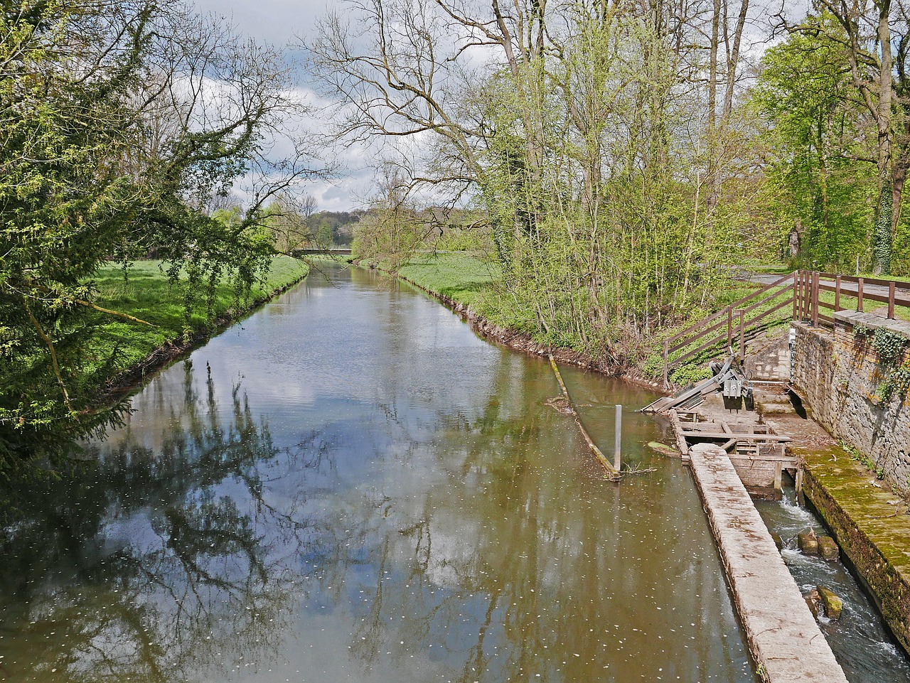 münsterland  lowland river  dammed free photo