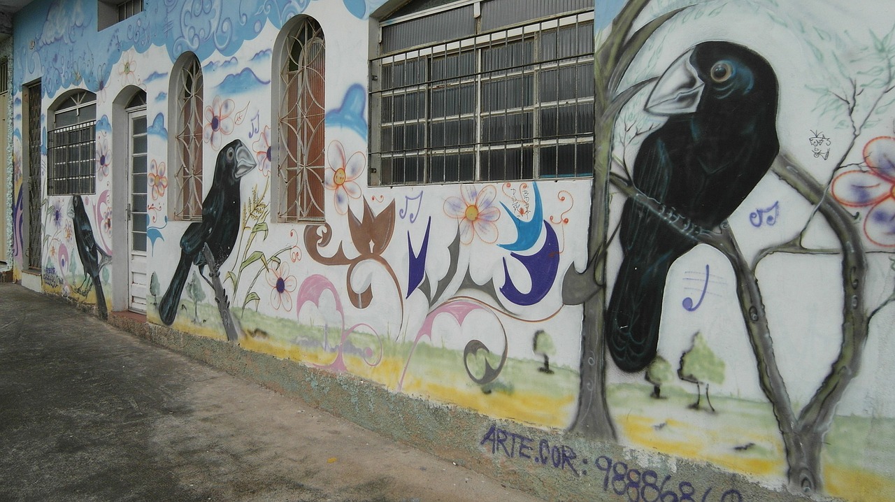mural graffiti street art free photo