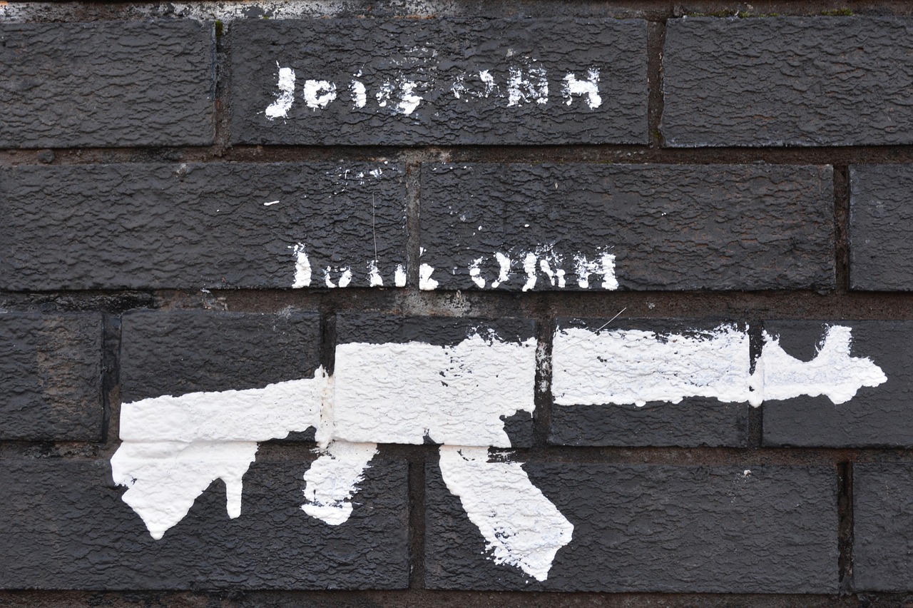 mural gun violence free photo