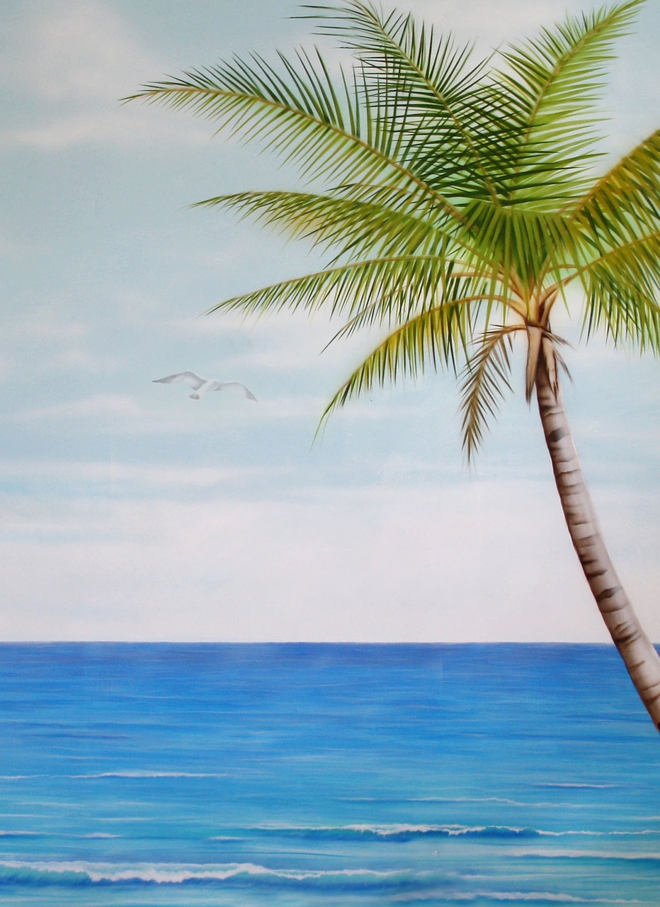 mural painting palm free photo