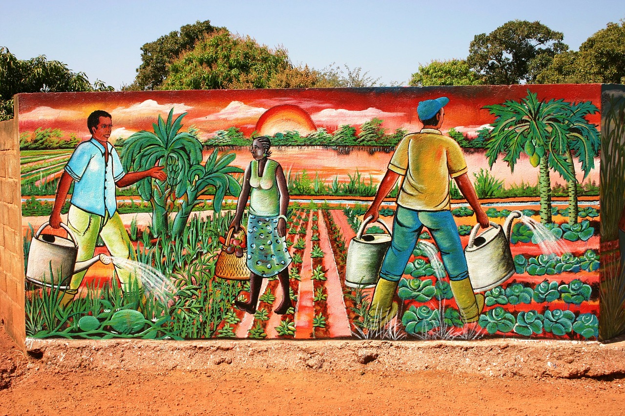 murals africa burkina faso free photo