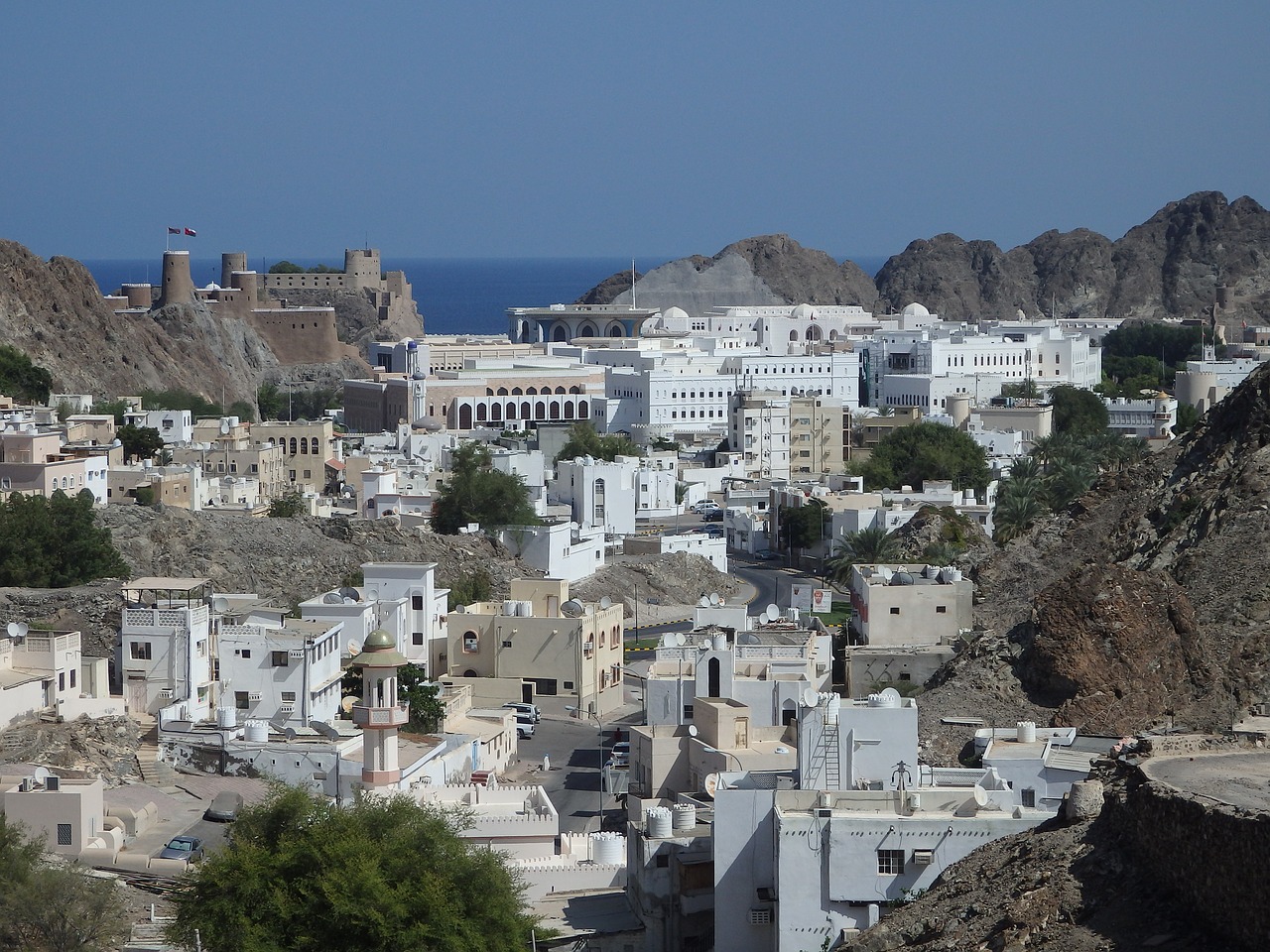 muscat old town oman free photo