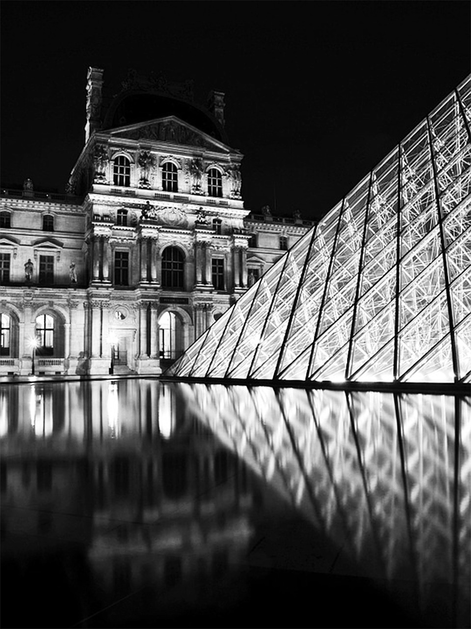 museum pyramid light free photo