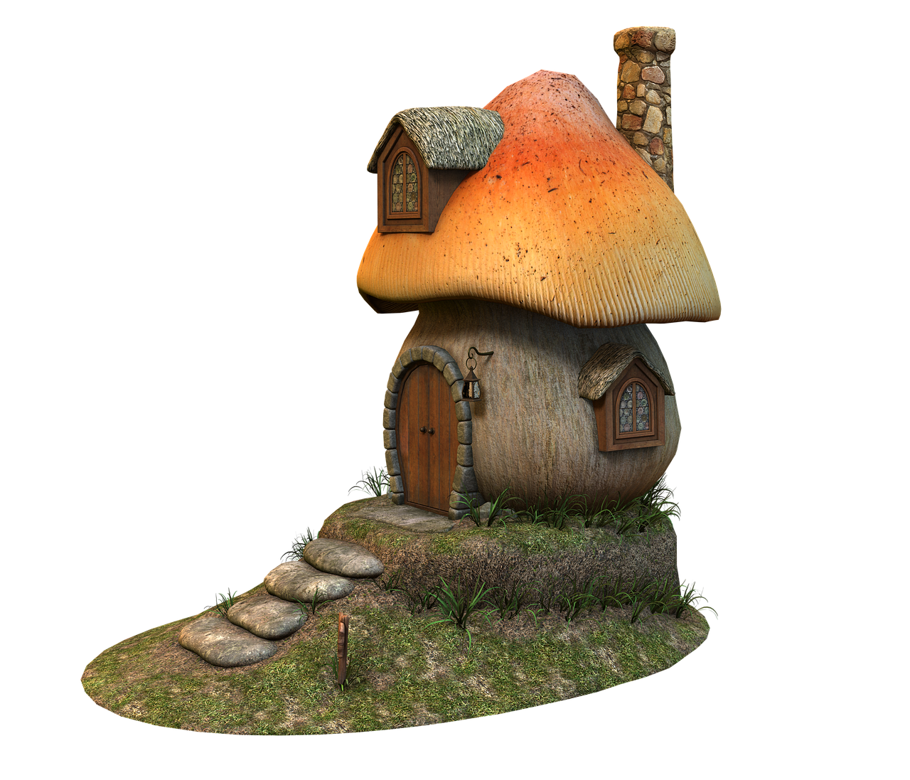 mushroom home fairy tales free photo