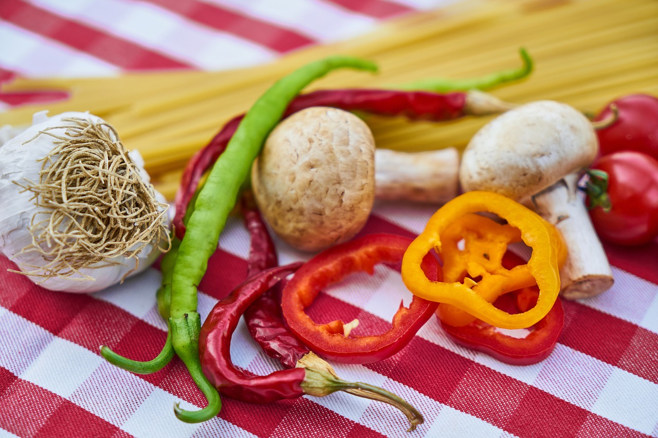 mushroom pepper background free photo