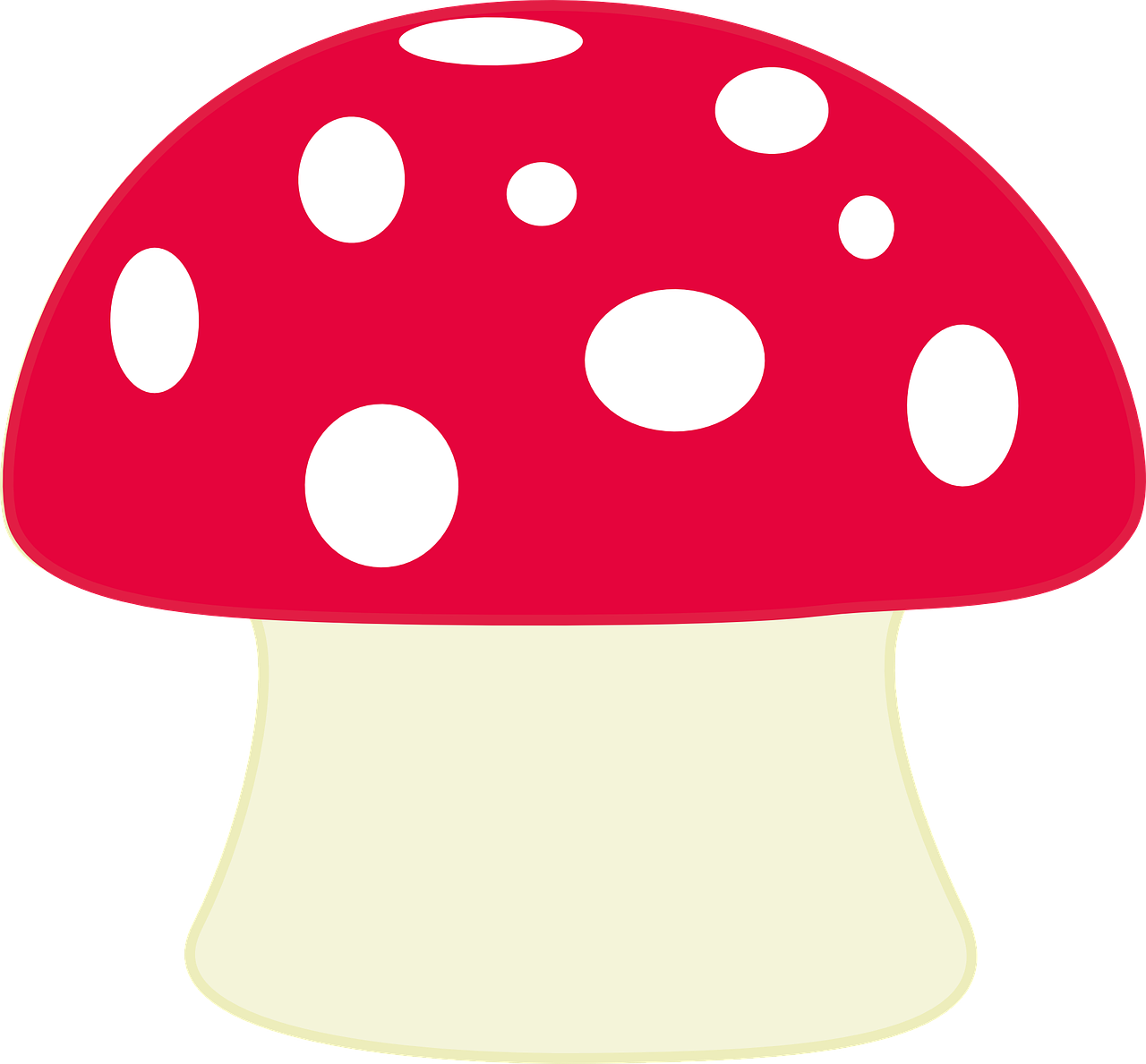 mushroom toadstool dotted free photo