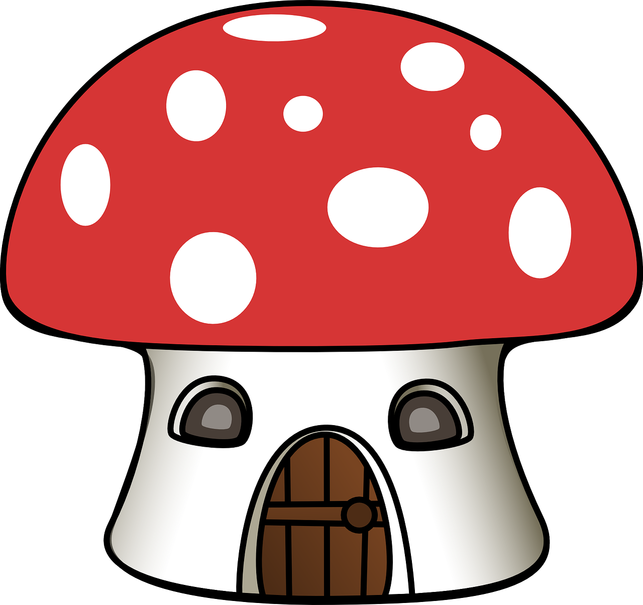 mushroom house cartoon free photo