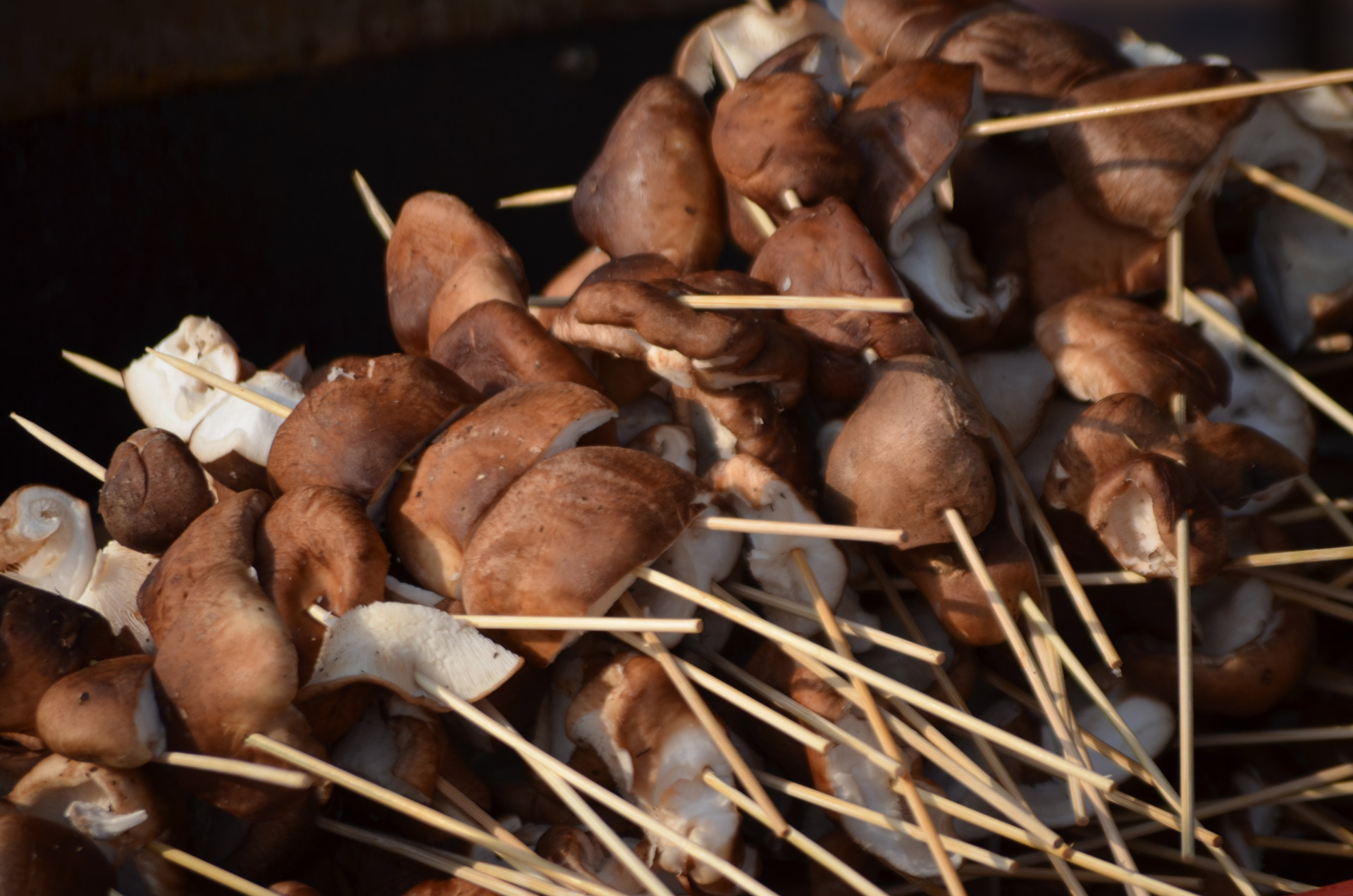 mushroom food skewer free photo