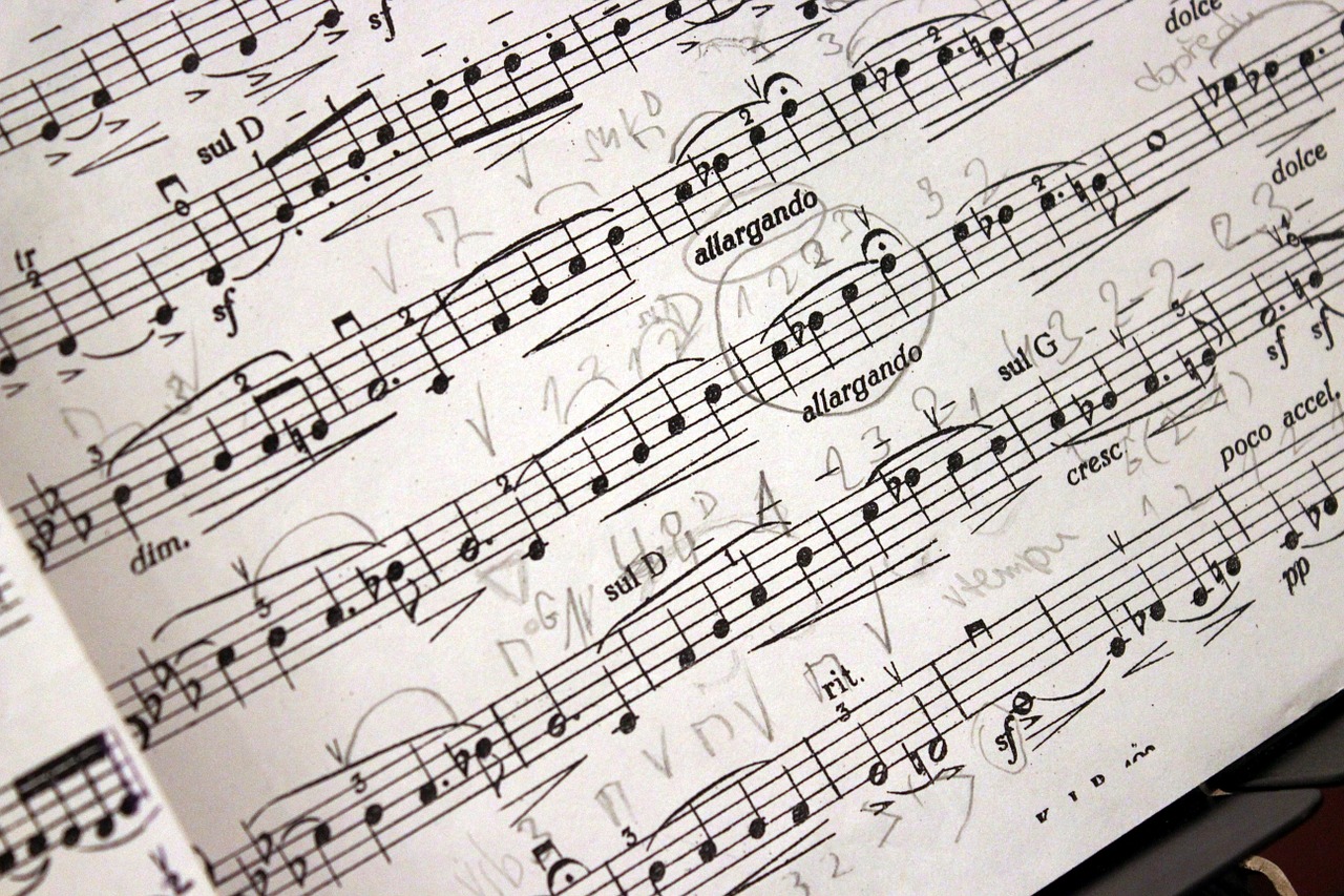 music music score composition free photo