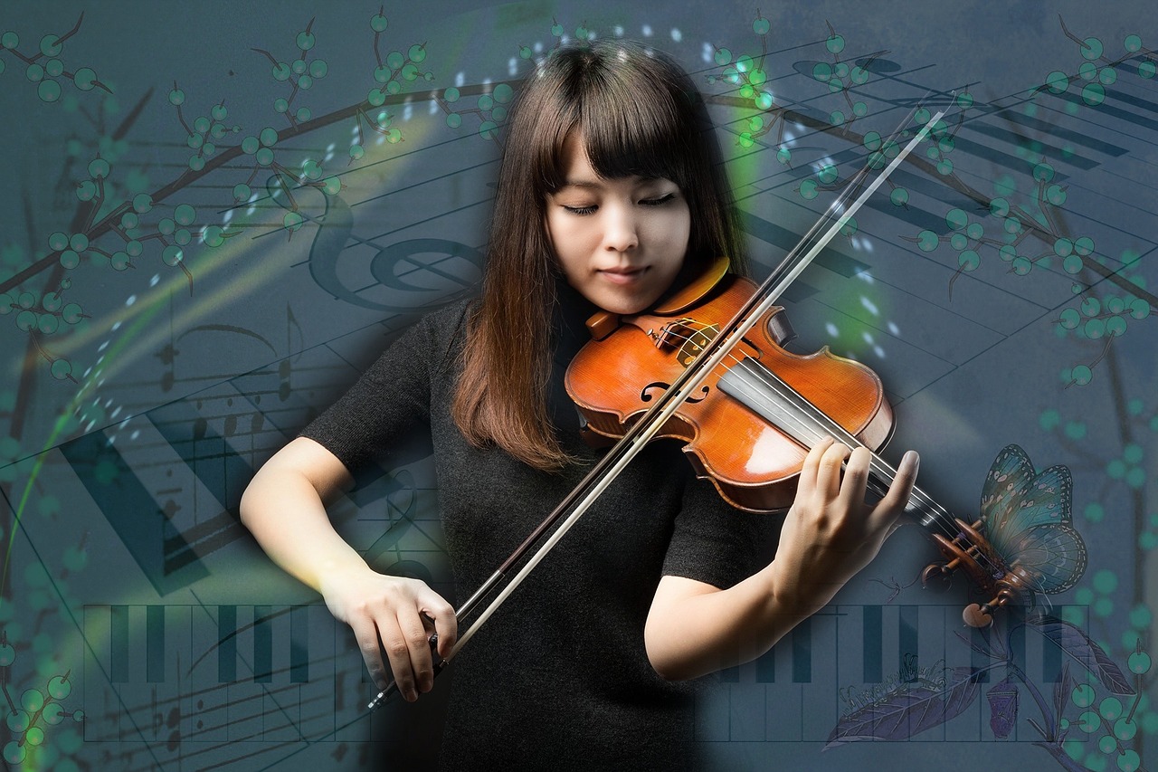 music violin women free photo