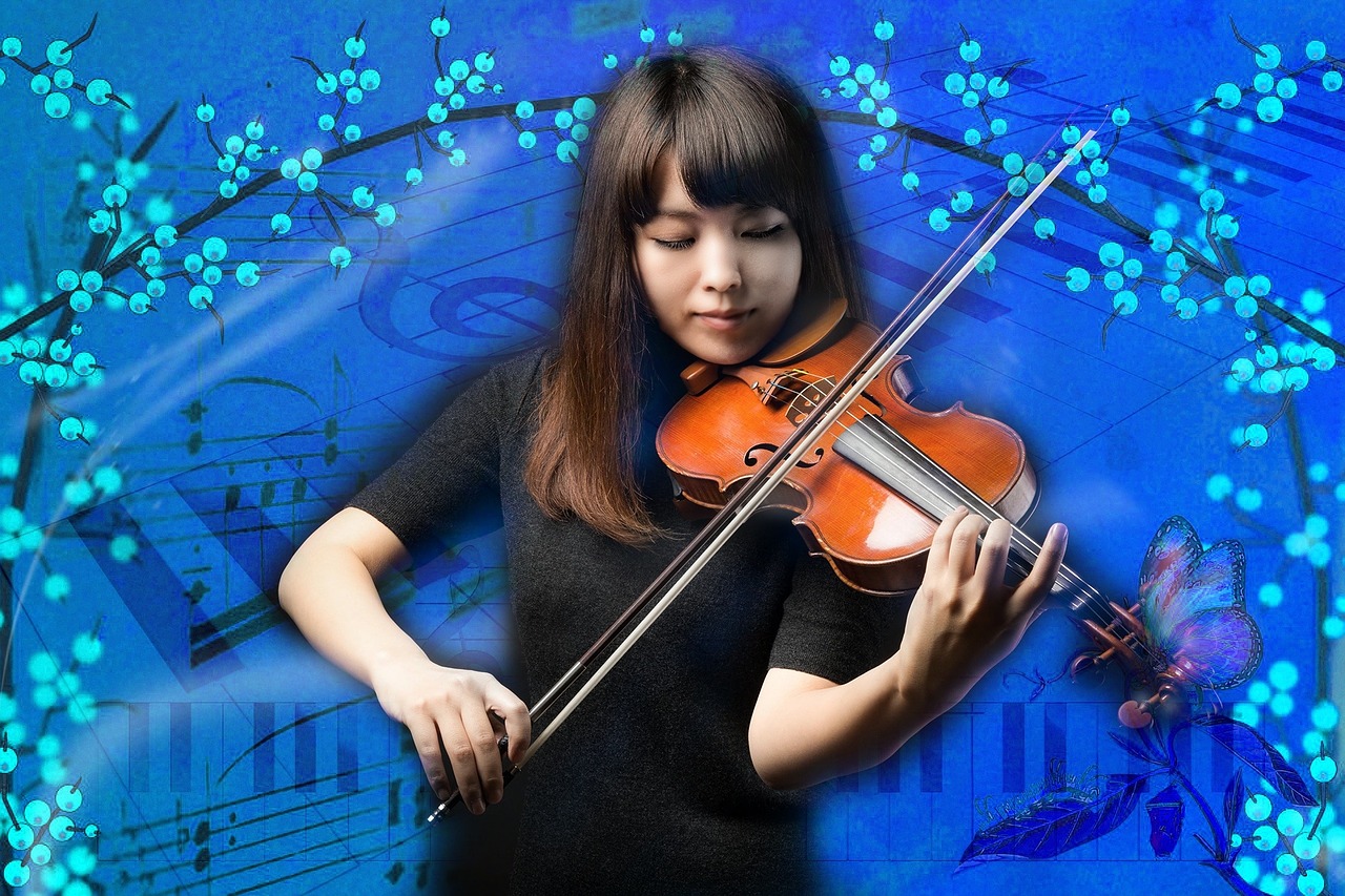 music violin women free photo