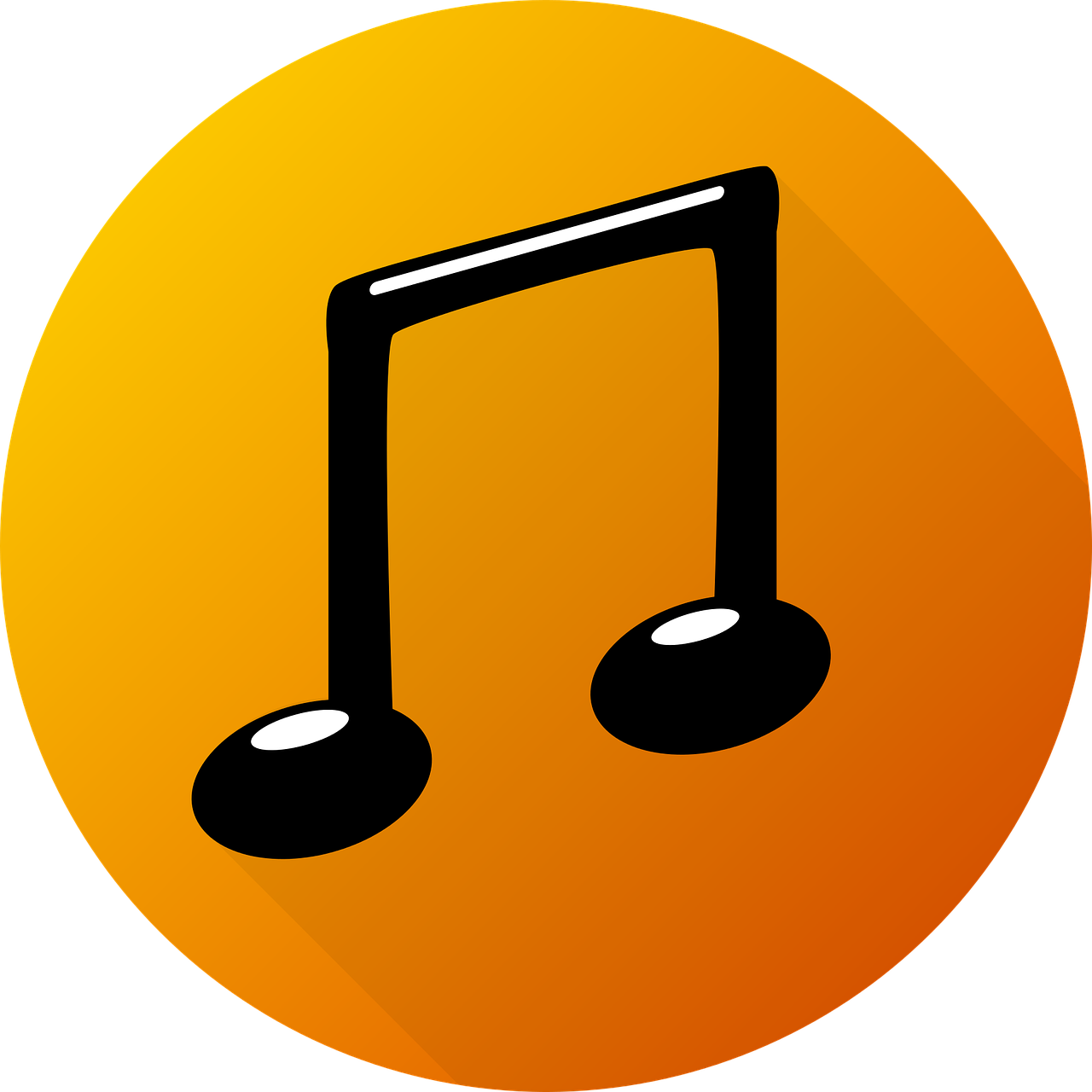 music orange graphic free photo